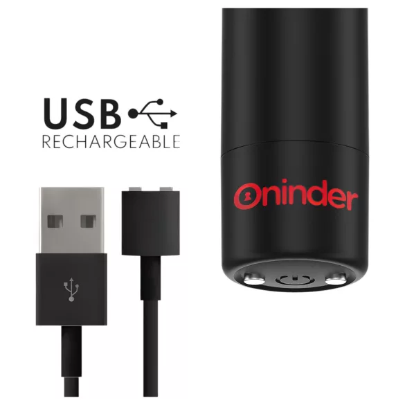 Oninder - mini vibrátor - smart funkcia - čierny