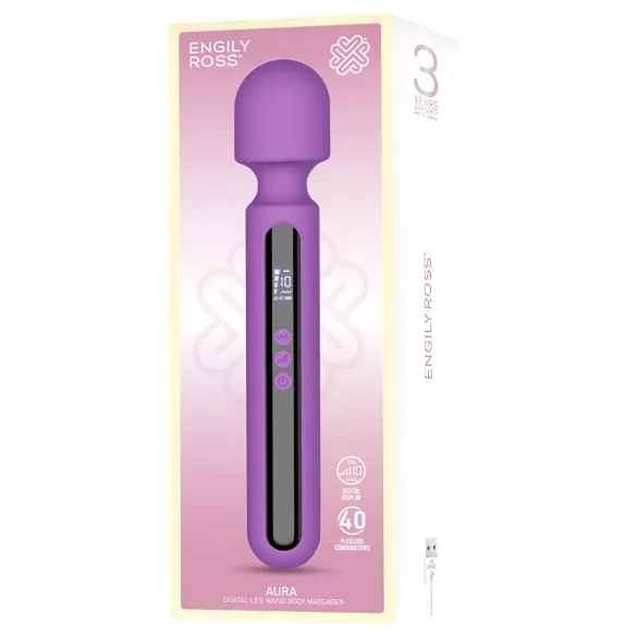 Engily Ross Aura - vibrátor s nabíjaním - digitálny masážny - fialový