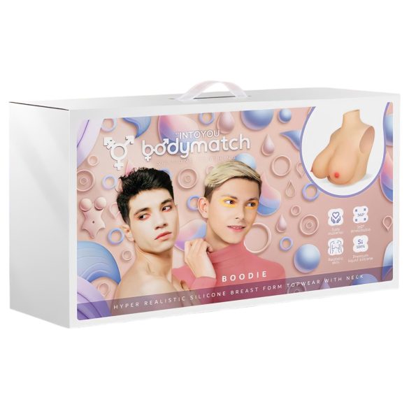 INTOYOU - pripínateľné realistické prsia - natur farba