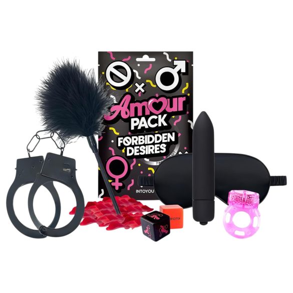 Amour Pack Forbidden Desires - začiatočnícka sada s vibrátorom - 7 dielov