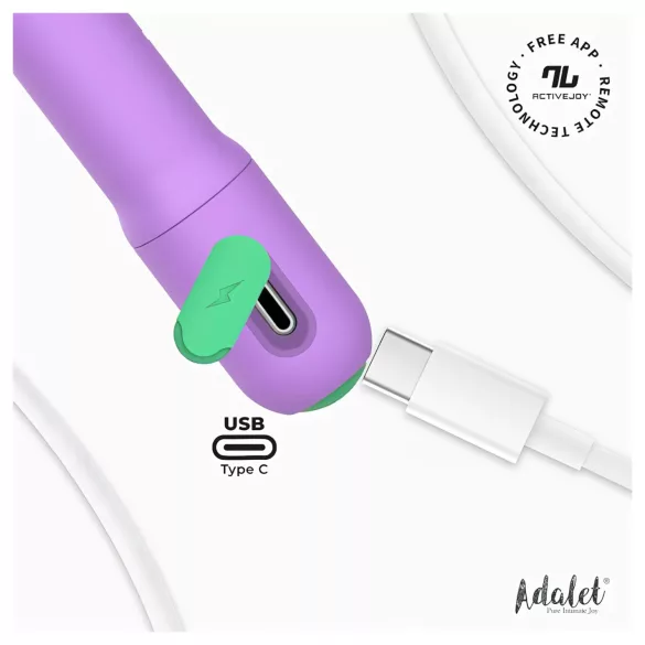 Adalet Gently - vibrátor na bod G a prostatu - smart funkcia - fialová