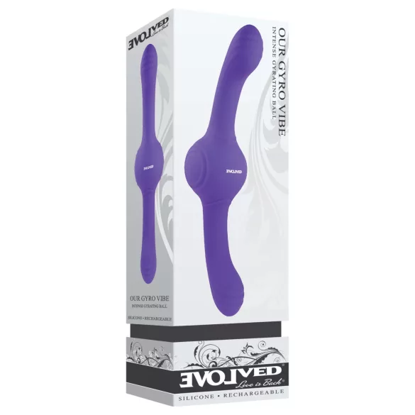 Evolved - dvojitý vibrátor s vibračnou funkciou - nabíjací, fialový