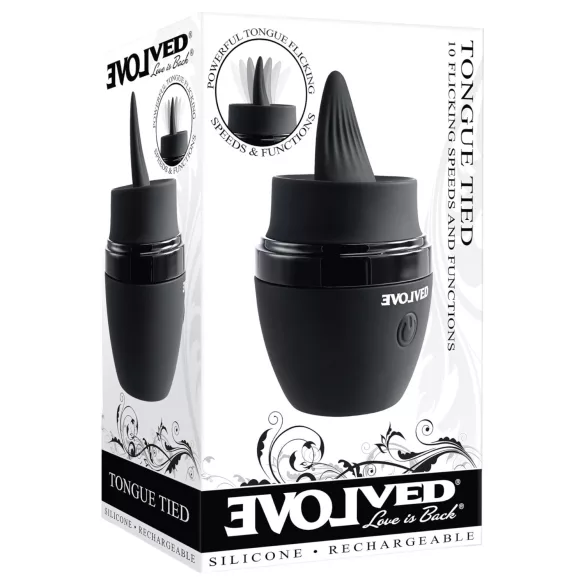 Evolved Tongue Tied - akumulátorový, jazykový vibrátor (čierny)