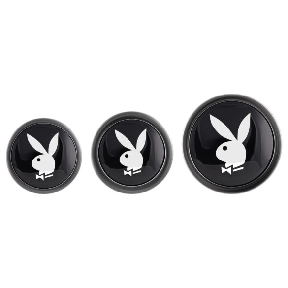 Playboy - análny plug set - 3 ks - strieborný