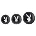 Playboy - análny plug set - 3 ks - strieborný