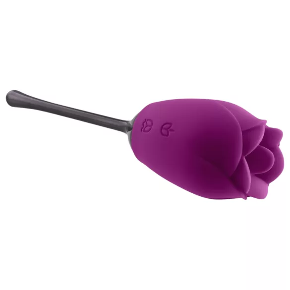 Playboy - vibrátor so stimuláciou jazykom - vodotesný, akumulátor - fialový