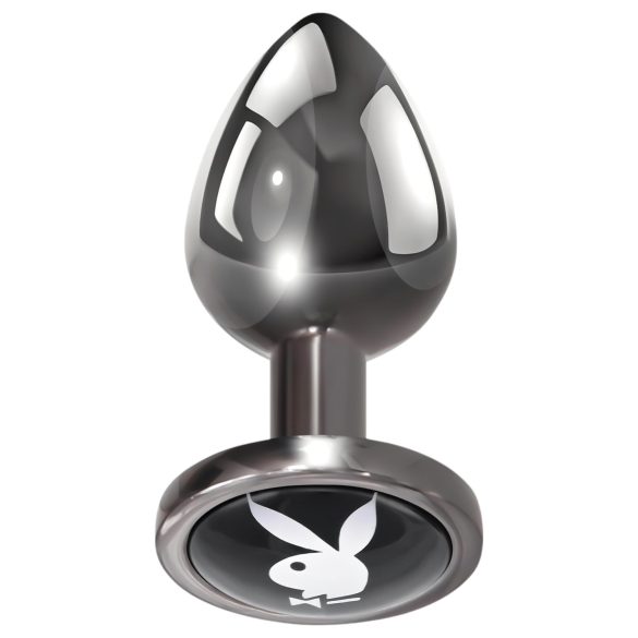 Playboy Tux - análny kolík - malý - strieborný