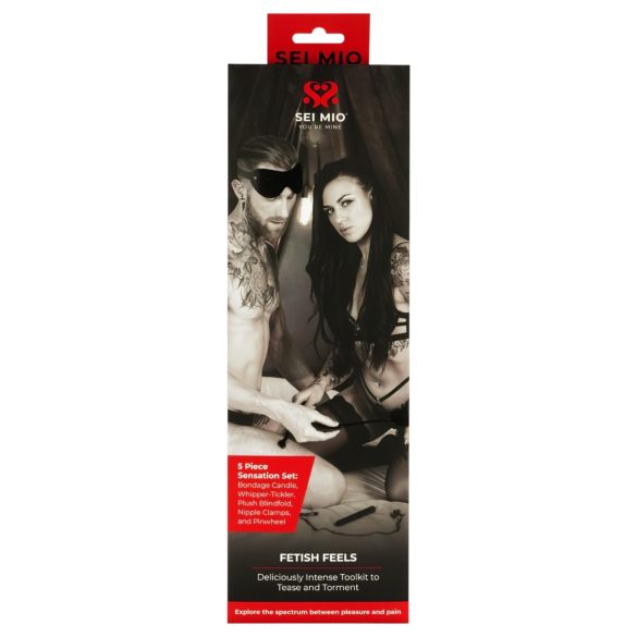 Sei Mio - 5-dielna BDSM súprava (čierna)
