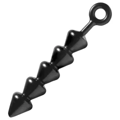 XR Brands - Spades - perličkový análny dildo (čierny)