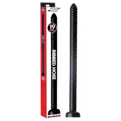 HOSED - análne dildo s prísavkou - rebrované - čierne