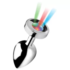   Booty Sparks - análny kolík svietiaci - veľký - strieborný