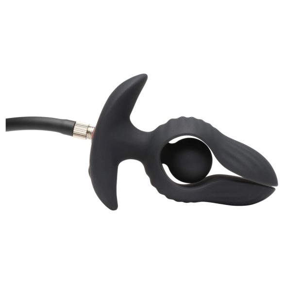 XR Brands - nafukovací vibračný análny kolík - čierny