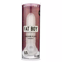 Fat Boy Checker Box - návlek na penis - 17 cm - biely