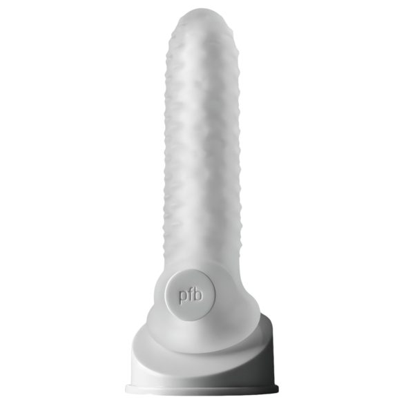 Fat Boy Checker Box - návlek na penis - 17 cm - biely
