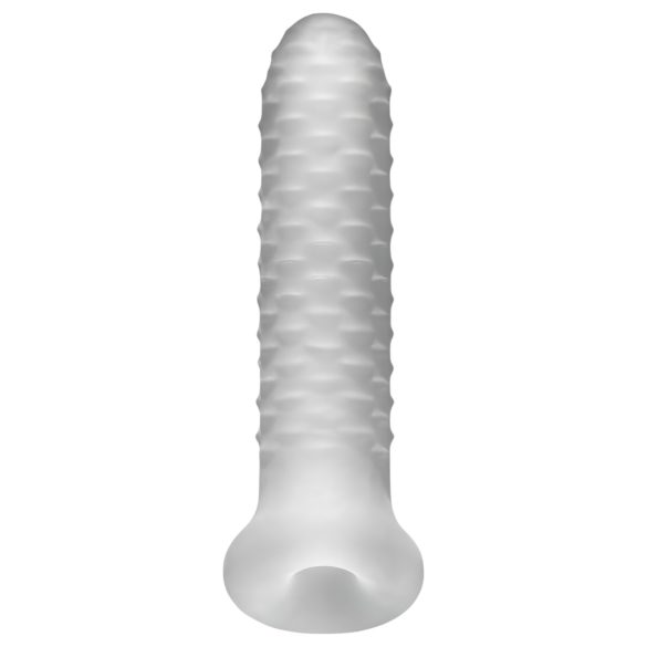Fat Boy Checker Box - návlek na penis - 17 cm - biely