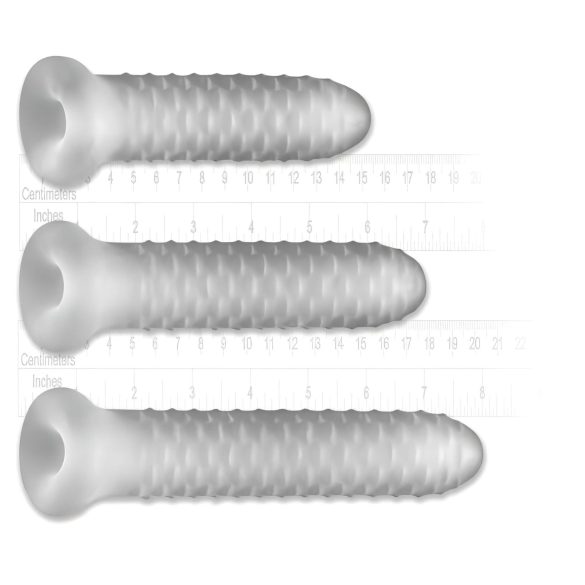 Fat Boy Checker Box - návlek na penis - 17 cm - biely