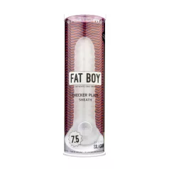 Fat Boy Checker Box - návlek na penis - 19 cm - biely