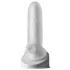 Perfect Fit - Fat Boy Micro Ribbed - návlek na penis (15 cm, biely)
