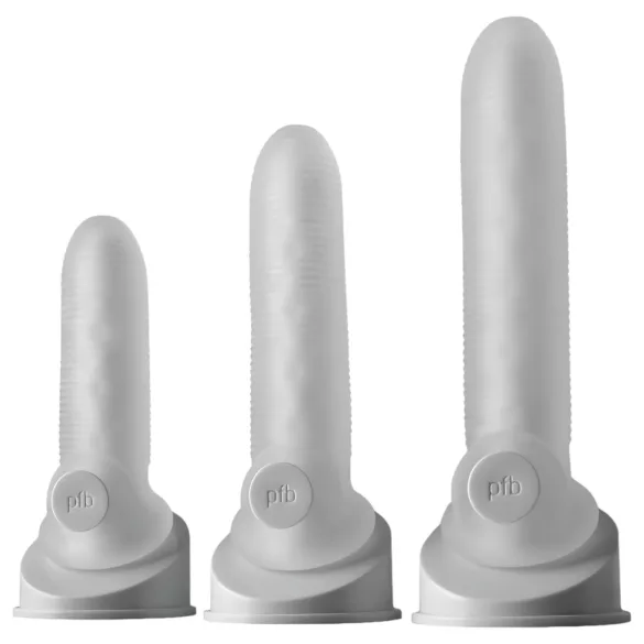 Perfect Fit - Fat Boy Micro Ribbed - návlek na penis (15 cm, biely)
