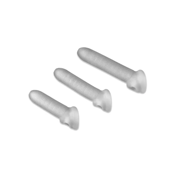 Fat Boy - návlek na penis - jemné rebrovanie - 19 cm - biely