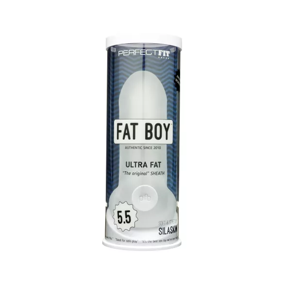 Perfect Fit - Fat Boy Original Ultra Fat - návlek na penis (15 cm, biely)