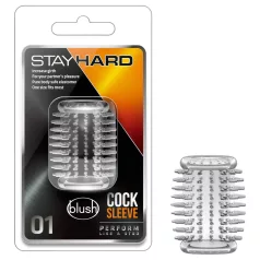   Stay Hard - erekčný návlek na penis s tŕňmi - priehľadný