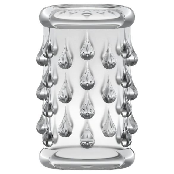 Stay Hard - erekčný krúžok s guľôčkami - priehľadný