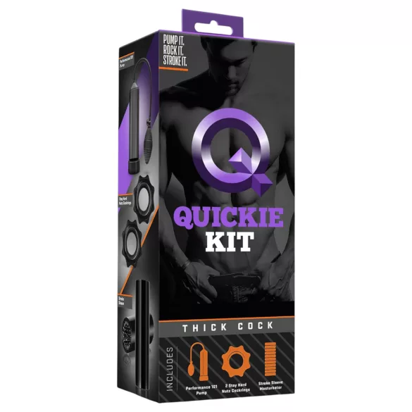 Quickie Kit - pumpa na penis - zväčšenie hrúbky - sada 4 ks