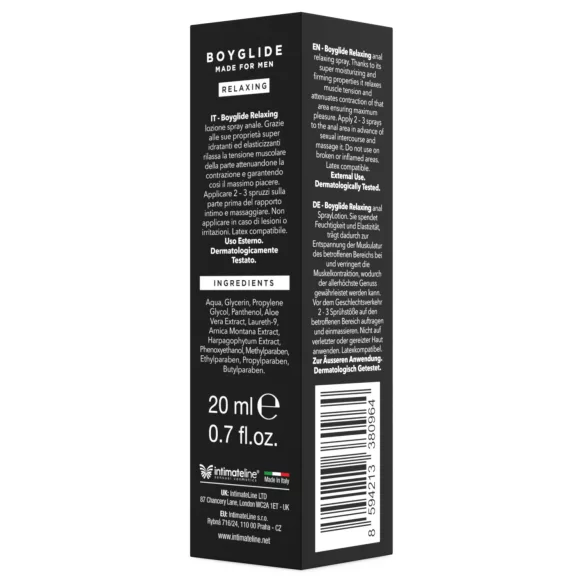 Intimateline Boyglide - análne uvoľňujúce sprej pre mužov (20 ml)