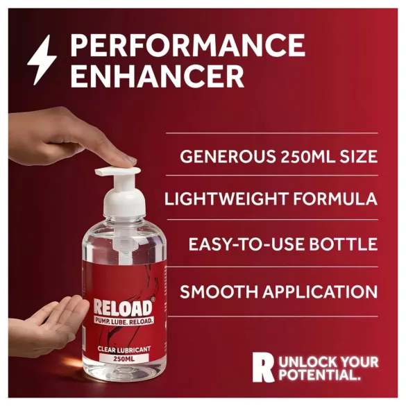 Reload - priehľadný lubrikačný gél na vodnej báze v fľaši s pumpičkou (250 ml)