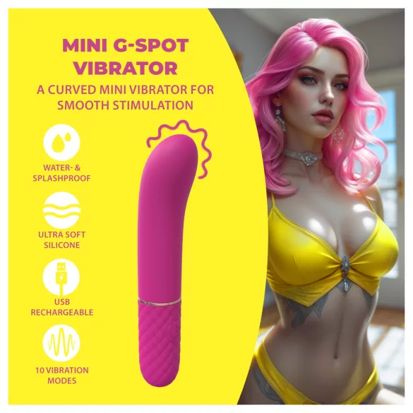 Loveline - mini vibrátor na bod G (ružový)