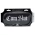 Au! - saténová očná maska s nápisom „Cum Slut“ (čierna)