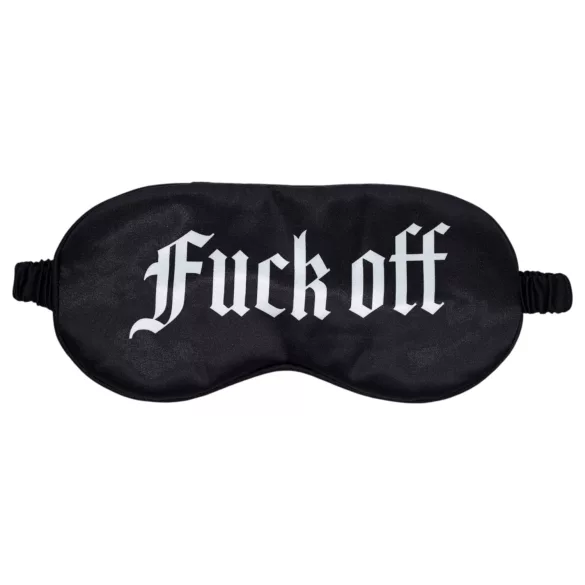 Au! - Saténová očná maska s nápisom „Fuck Off“ (čierna)