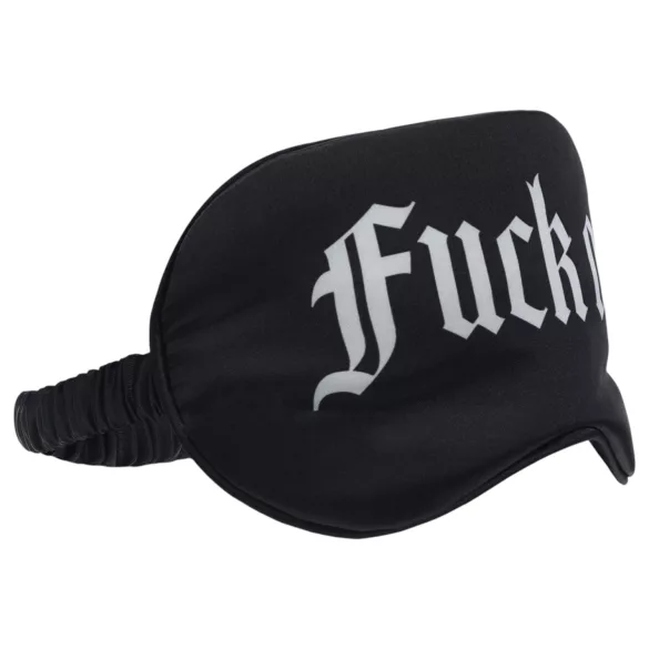 Au! - Saténová očná maska s nápisom „Fuck Off“ (čierna)