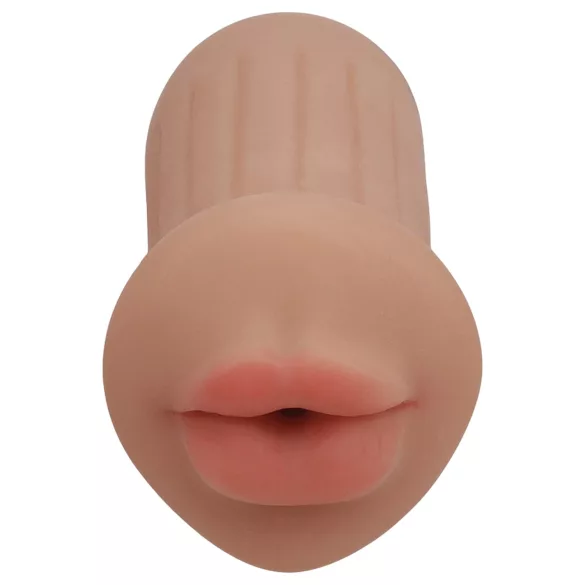 XKIN - umelá ústa masturbátor - S (tmavá naturálna farba)