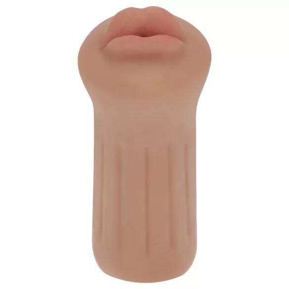 XKIN - umelá ústa masturbátor - S (tmavá naturálna farba)