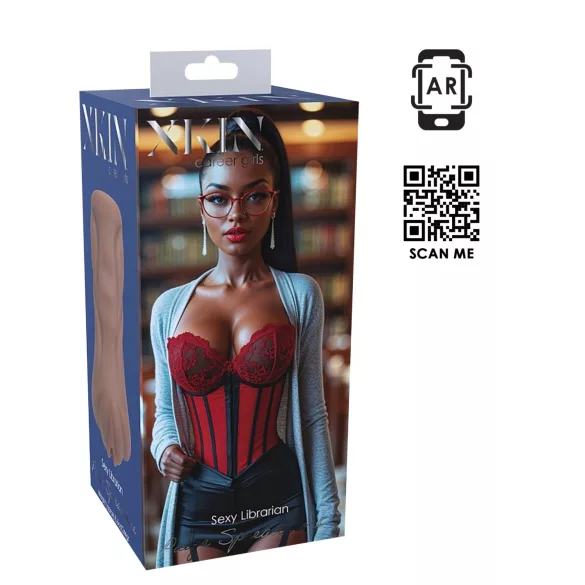 XKIN Librarian Paige - realistický umelý vaginálny masturbátor (prírodná farba)