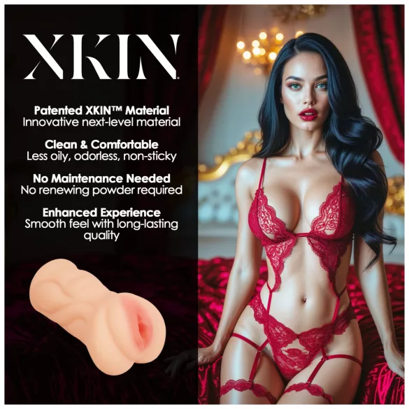 XKIN Seduction Tatiana - realistická umelá vagína masturbátor (prírodná)