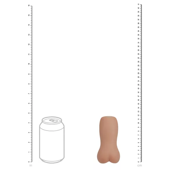 XKIN - realistický umelý zadok masturbátor - M (tmavý naturál)