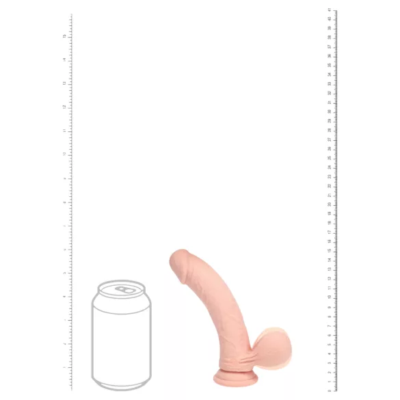 RealRock - realistický vibrátor s dvojitou hustotou (telovej farby) - 15 cm