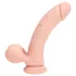 RealRock - realistický vibrátor s dvojitou hustotou (telovej farby) - 15 cm