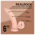 RealRock - realistický vibrátor s dvojitou hustotou (telovej farby) - 15 cm