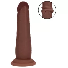   RealRock - realistický dvojvrstvový dildo (hnedý) - 15,5 cm