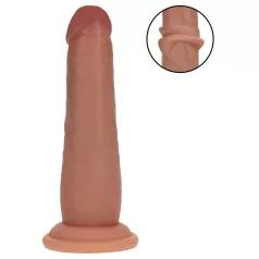   RealRock - realistický dvojvrstvový dildo (opálený) - 15,5 cm