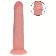   RealRock - realistický dvojitej hustoty dildo (telovej farby) - 18,5 cm