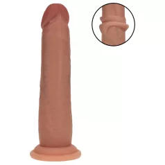   RealRock - realistický dildo s dvojitou hustotou (opálený) - 18,5 cm