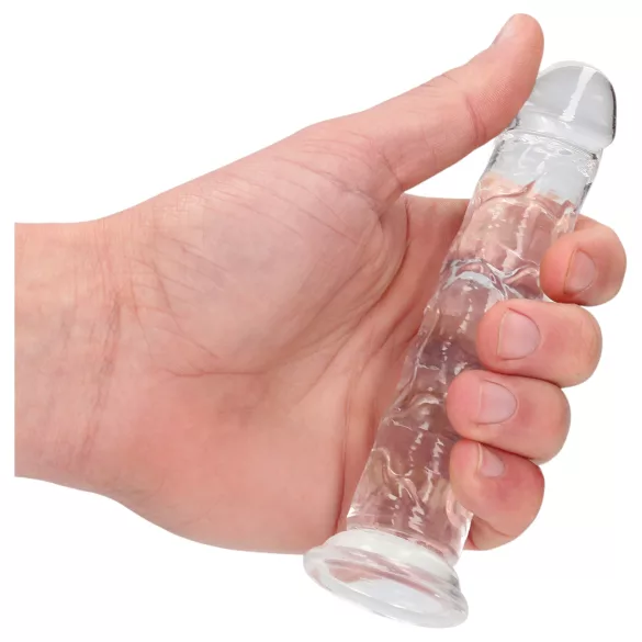 RealRock - realistický dildo s prísavkou (priehľadný) - 12,7 cm