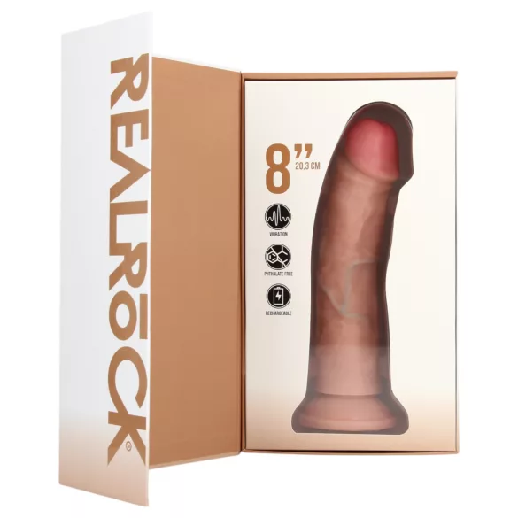 RealRock - realistický vibrátor s prísavkou (telovej farby, 20,5 cm)