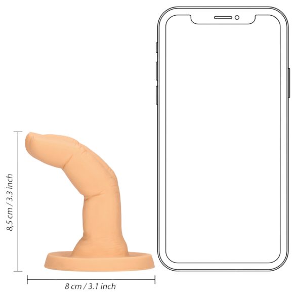 S-Line - dvojprstový dildo - realistický - telová farba