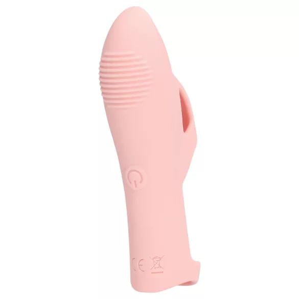 Loveline - prstový vibrátor - s drážkami - ružový